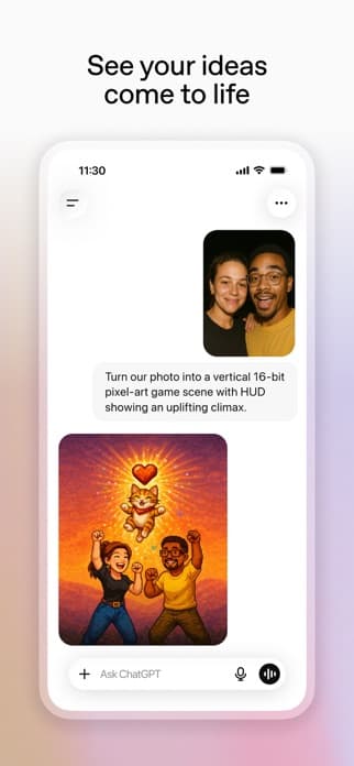 ChatGPT App Store screenshot showing image generation