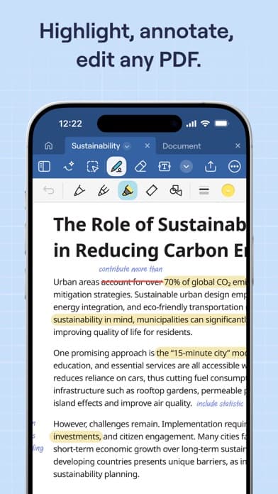 Goodnotes screenshot showing PDF highlighting and annotation