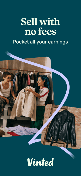 Vinted seller-focused screenshot used as a marketplace contrast